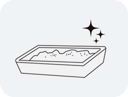 Add clean new cat litter in time to ensure normal use